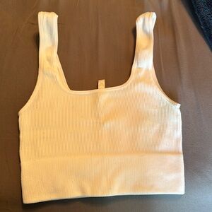 White Boutique Crop Tank Top